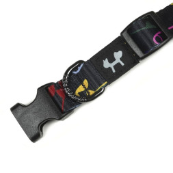 United Pets Complete me L ошейник для собак 25х430/730 мм, черный с разноцветными булавками