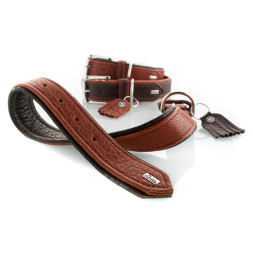 Hunter Cody 45 ошейник для собак, 33-39 см/2,8, кожа бизона, темно коричневый