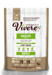 VIVERE MINI сухой корм для взрослых собак с уткой -  800 г