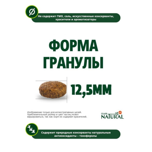 Guabi Natural Dog Sensitive cухой корм для взрослых собак мелких и средних пород с чувствительным пищеварением лосось и овес - 2,5 кг