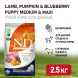 Farmina N&amp;amp;D Pumpkin Dog Grain Free Lamb &amp;amp; Blueberry Puppy Medium &amp;amp; Maxi сухой беззерновой корм для щенков средних и крупных пород с ягненком, черникой и тыквой - 2,5 кг