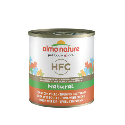 Almo Nature HFC Natural Tuna and Chicken консервы для взрослых кошек с курицей и тунцом - 280 г х 12 шт