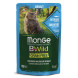 Monge Cat BWild Grain Free влажный беззерновой корм для взрослых кошек с анчоусами и овощами в паучах 85 г (28 шт в уп)