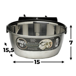 Миска MidWest для собак, для клеток и вольеров 950 мл нержавеющая сталь