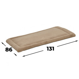 Лежанка MidWest Micro Terry для собак и кошек  плюшевая 131х86 см, серо-коричневая