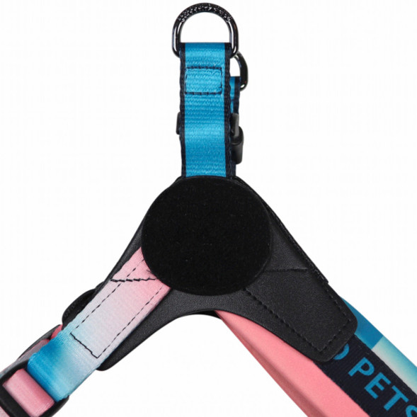 United Pets Complete me 0.5 - XXXS шлейка для собак, 25-33 см, розово-голубой тай-дай