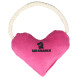 Mr.Kranch игрушка для собак мелких и средних пород Сердечко с канатом и пищалкой, 15х12х4 см, розовое