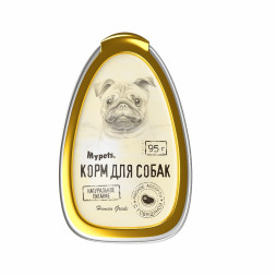 Mypets влажный корм для взрослых собак, паштет с говядиной, в ламистерах - 95 г х 16 шт