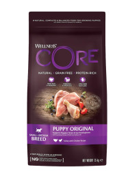 Wellness Core сухой корм для щенков мелких и средних пород с индейкой и курицей 1,5 кг