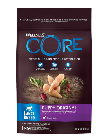 Wellness Сore сухой корм для щенков крупных пород с курицей - 10 кг