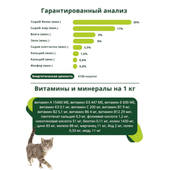 Guabi Natural Cat сухой корм для взрослых кошек, с лососем и ячменем - 1,5 кг