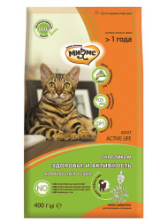 Мнямс Active Life сухой корм для взрослых кошек с кроликом - 400 г