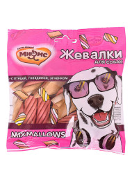Мнямс лакомство Mixmallows жевалки для взрослых собак и щенков с птицей, говядиной и ягненком - 150 г