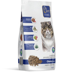 Clan Classic Choosy 29/13 сухой корм для взрослых кошек с индейкой и кроликом - 400 г