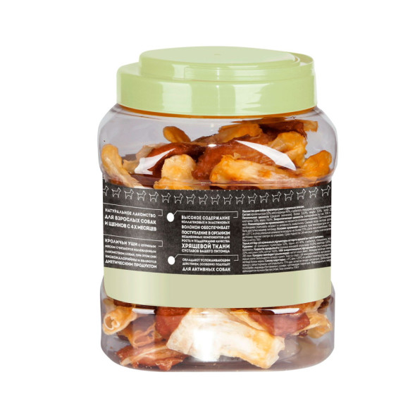 Мнямс лакомство Кроличьи уши с куриным мясом для собак - 700 г