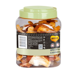 Мнямс лакомство Кроличьи уши с куриным мясом для собак - 700 г