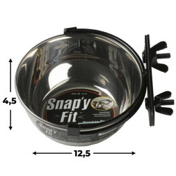 Миска MidWest для собак, для клеток и вольеров 300 мл нержавеющая сталь