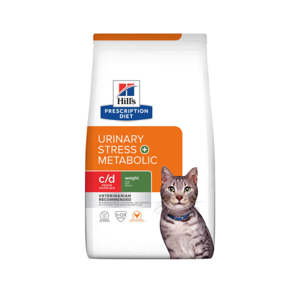 Hills Prescription Diet c/d Metabolic + Urinary Stress диетический сухой корм для кошек при урологических заболеваниях и для достижения и поддержания оптимального веса, с курицей - 1,5 кг