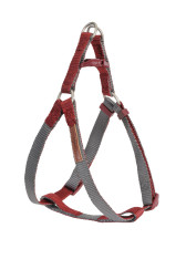 Camon шлейка для собак регулируемая двухцветная, серый/красный