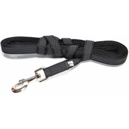 Julius-K9 поводок для собак Color &amp;amp; Gray Super-grip 2/300 см, с ручкой, до 50 кг, черно-серый