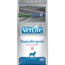 Farmina Vet Life Dog Hypoallergenic Pork &amp;amp; Potato сухой диетический корм для взрослых собак при пищевой аллергии, со свининой и картофелем - 12 кг