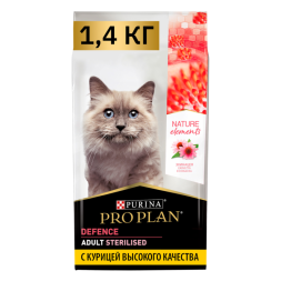 Сухой корм для кошек Pro Plan Nature Elements для стерилизованных кошек с курицей 1.4 кг