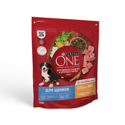 Purina ONE сухой корм для щенков для средних и крупных пород C курицей и рисом - 700 г