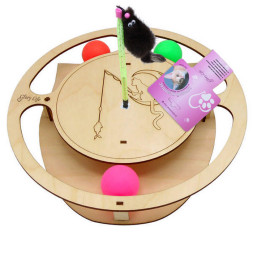 Glory Life игровой комплекс для кошек Круг с шариками и игрушкой на пружине