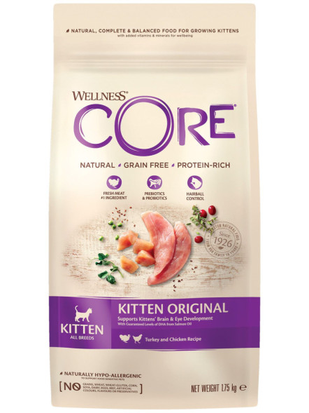 Wellness Core сухой корм для котят с индейкой 1,75 кг