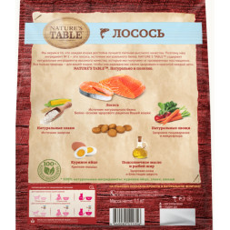 Nature`s Table сухой корм для взрослых кошек с лососем - 1,1 кг