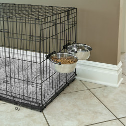 Миска MidWest для собак, для клеток и вольеров 1,85 л нержавеющая сталь