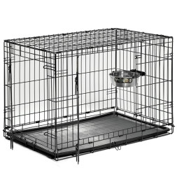 Миска MidWest для собак, для клеток и вольеров 1,85 л нержавеющая сталь