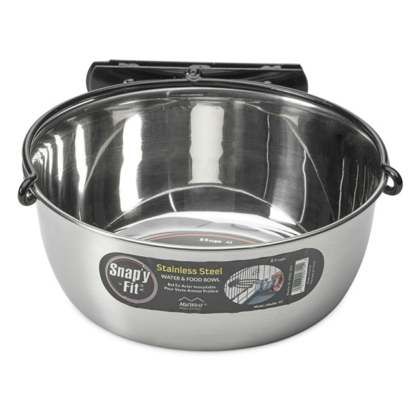 Миска MidWest для собак, для клеток и вольеров 1,85 л нержавеющая сталь