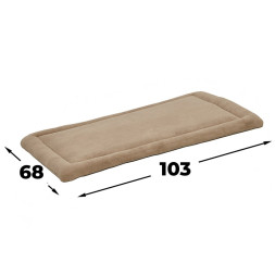 Лежанка MidWest Micro Terry для собак и кошек плюшевая 103х68 см, серо-коричневая