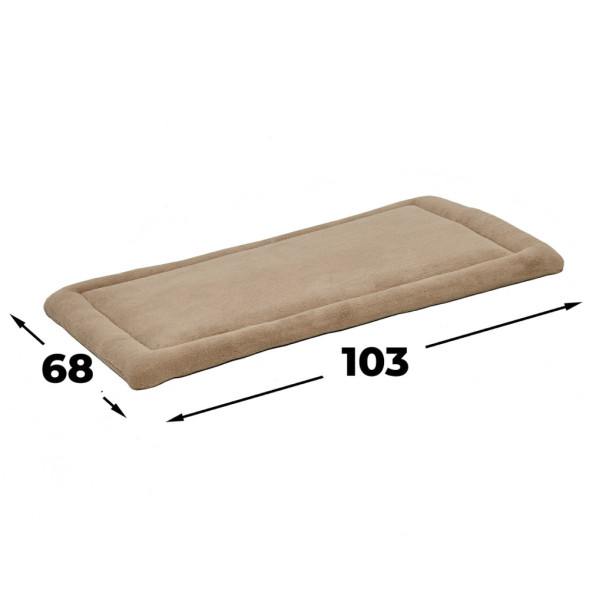 Лежанка MidWest Micro Terry для собак и кошек плюшевая 103х68 см, серо-коричневая