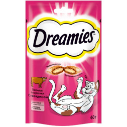 Dreamies лакомые подушечки для кошек с говядиной - 60 г