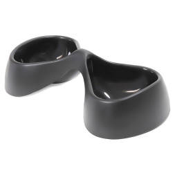 United Pets Bicio миска двойная, 2х230 мл, черная