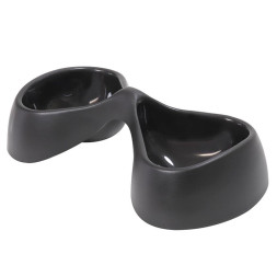 United Pets Bicio миска двойная, 2х230 мл, черная