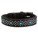 Hunter Madona M ошейник для собак, 35-45 см, натуральная кожа, черный, фурнитура с имитацией бирюзы