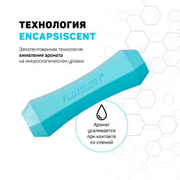 Playology SQUEAKY CHEW STICK хрустящая жевательная палочка для собак с ароматом арахиса, большая, голубой