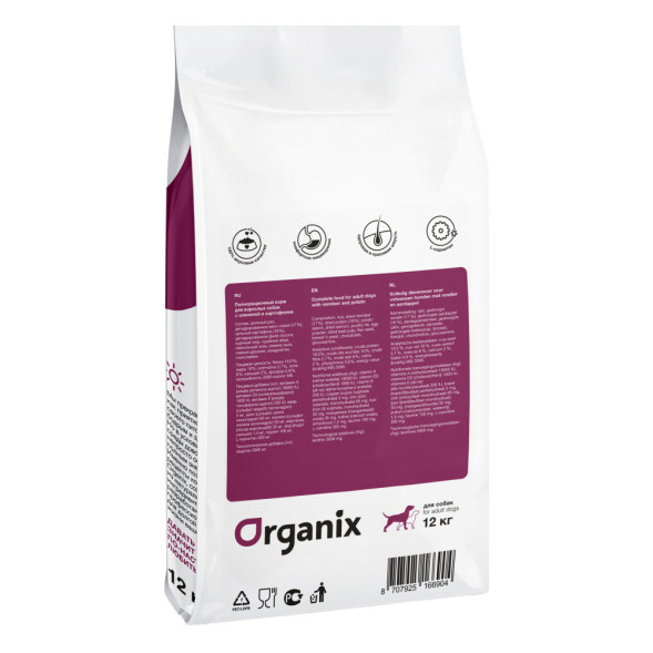 Organix сухой корм для собак с олениной и картофелем - 12 кг