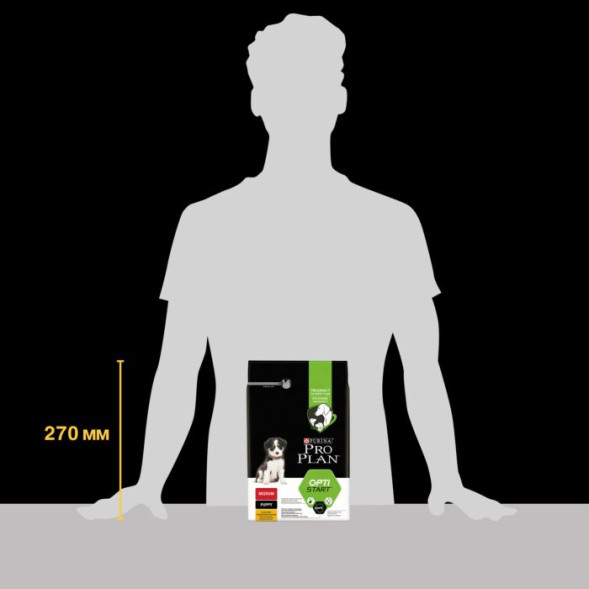 Сухой корм PRO PLAN® для щенков средних пород, с высоким содержанием курицы 3 кг