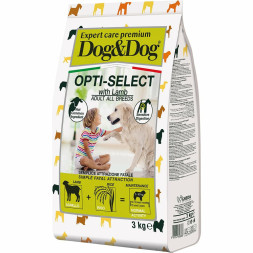Dog&amp;amp;Dog Expert Premium Opti-Select сухой корм для взрослых собак с ягненком - 3 кг