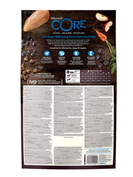 Wellness Сore сухой корм для взрослых собак крупных пород с курицей 10 кг