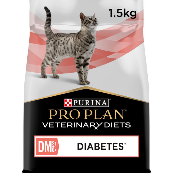 Purina Pro Plan Veterinary diets DM St/Ox Diabetes Management сухой корм для взрослых кошек при диабете - 1,5 кг