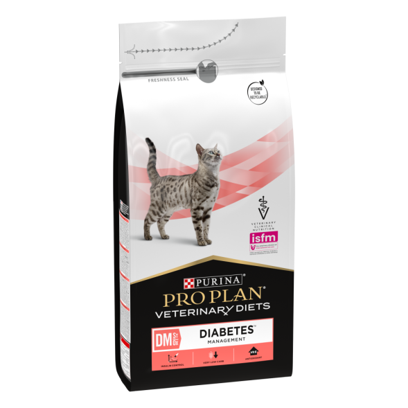 Purina Pro Plan Veterinary diets DM St/Ox Diabetes Management сухой корм для взрослых кошек при диабете - 1,5 кг