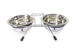 Camon 2 миски для кошек и собак на подставке из нержавеющей стали, 350 мл
