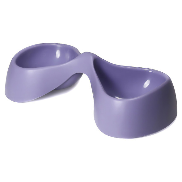 United Pets Bicio миска двойная, 2х230 мл, сиреневая