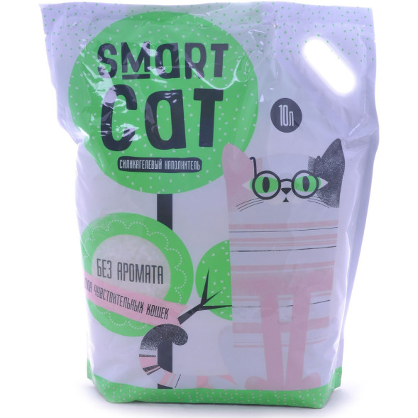 Smart Cat наполнитель силикагелевый для чувствительных кошек без аромата - 10 л (4,37 кг)