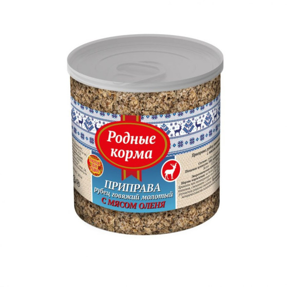 Родные Корма приправа рубец говяжий молотый с мясом оленя в банке - 50 г